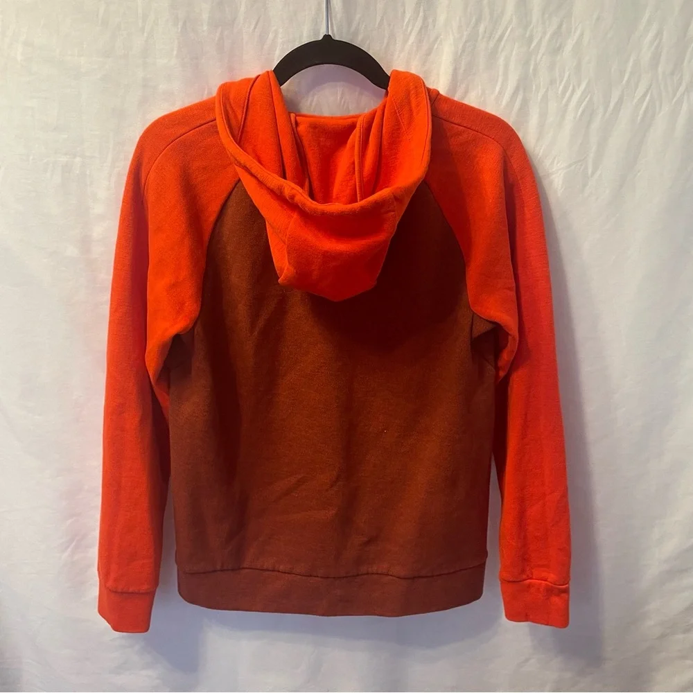 Nike Draw String Long Sleeve Hoodie Two‎ Tone Color Block Red Size Small Unisex